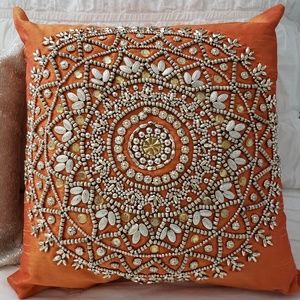 Orange Moroccan Pillow